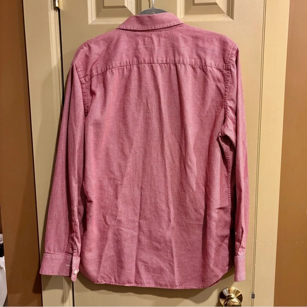 Banana Republic Red Checkered Button-Down Shirt size L